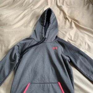 Under Armour Grey/Pink Hoodie - XS
